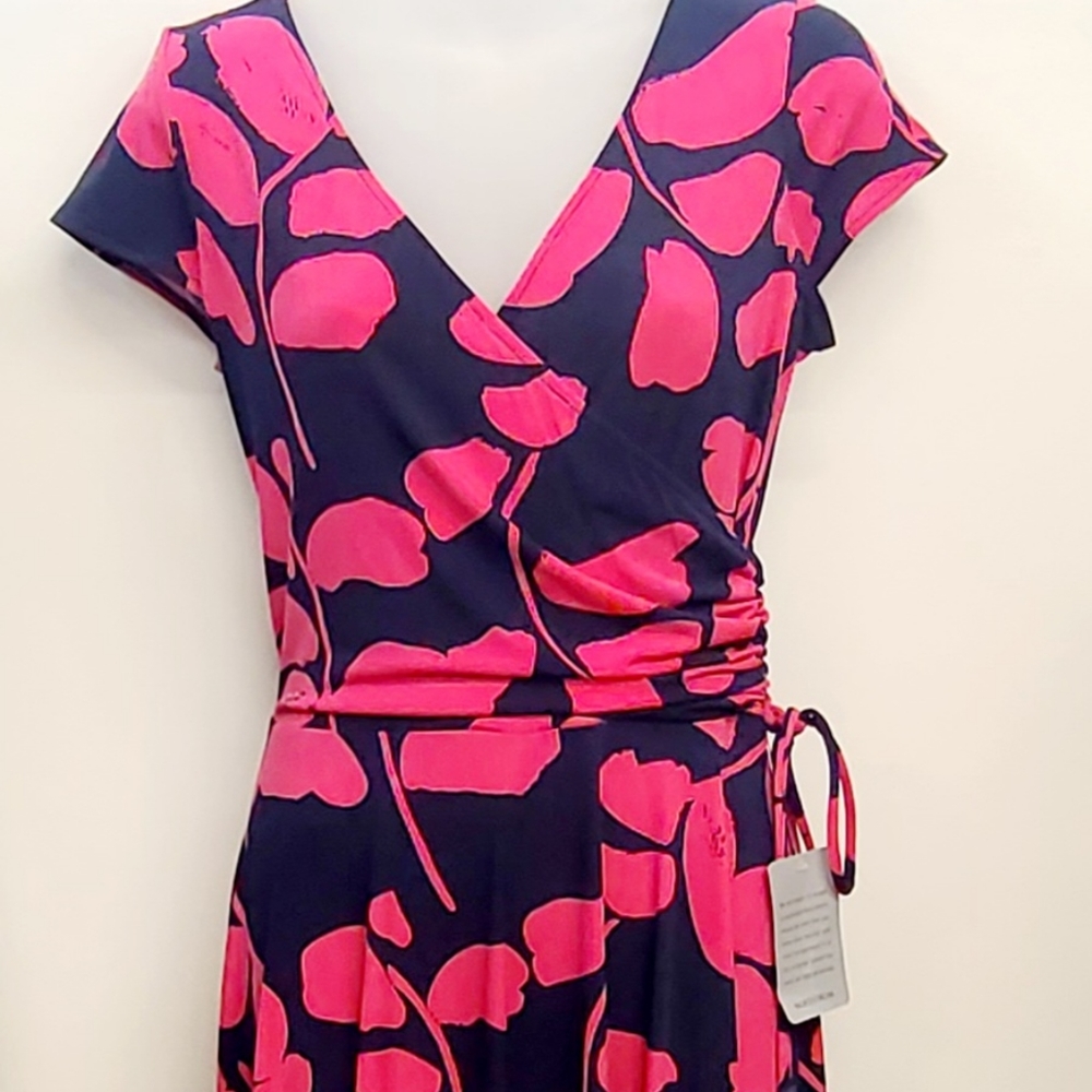 Maggy London Pink Blue Dress Size 8 New with tags